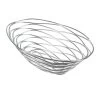 Panier Ovale Nid D'oiseau En Chrome 9" X 6" X 3" -Maison-Cuisine 166 fruc16