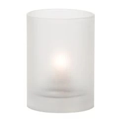 Lampe En Verre Cylindrique En Cristal Satiné