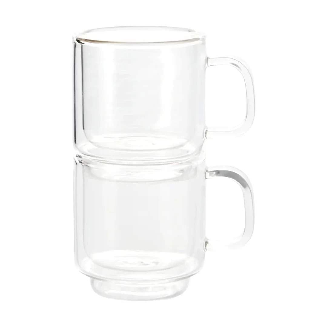 Ensemble De Deux Tasses à Espresso Double Paroi Empilable 3 Oz 4 Ensemble De Deux Tasses à Espresso Double Paroi Empilable 3 Oz – Image 2