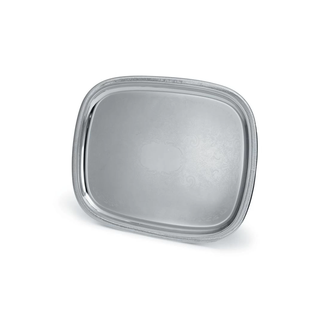 Plateau De Service En Acier Inoxydable Elegant Reflections 23,5" X 18,5" 3 Plateau De Service En Acier Inoxydable Elegant Reflections 23,5" X 18,5"