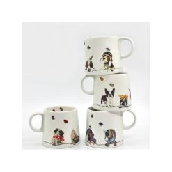 Ensemble De Quatre Tasses 12 Oz - Chiens -Maison-Cuisine 983009wh 1
