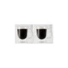 Ensemble De Deux Mugs En Verre à Double Paroi 4,1 Oz 2 Ensemble De Deux Mugs En Verre à Double Paroi 4,1 Oz -Maison-Cuisine bg03645