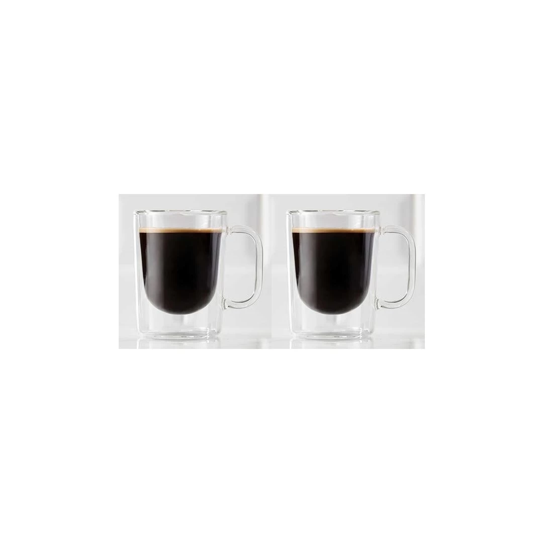 Ensemble De Deux Mugs En Verre à Double Paroi 4,1 Oz 3 Ensemble De Deux Mugs En Verre à Double Paroi 4,1 Oz