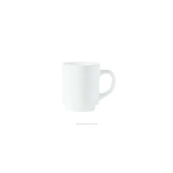 Arcoroc Mug Empilable En Verre 8 Oz - Opal Restaurant White