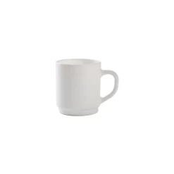 Arcoroc Mug Empilable En Verre 10 Oz - Opal Restaurant White