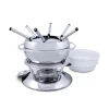 Ensemble à Fondue En Acier Inoxydable Avec Brûleur - Zuri 1 Ensemble à Fondue En Acier Inoxydable Avec Brûleur - Zuri -Maison-Cuisine f66919zuri 11 pc stainless steel fondue set ceramic insert 1360x
