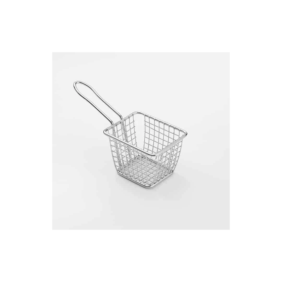 Mini Panier à Frite En Acier Inoxydable 4" X 3" X 3" 3 Mini Panier à Frite En Acier Inoxydable 4" X 3" X 3"
