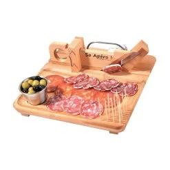 Planche En Bois Avec Guillotine à Saucisson 12" X 12"