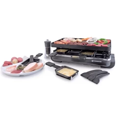 Ensemble à Raclette En Acier Inoxydable Et En Fonte D'aluminium - Classic Noir 8 Ensemble à Raclette En Acier Inoxydable Et En Fonte D'aluminium - Classic Noir -Maison-Cuisine kf 77041beauty 2360x
