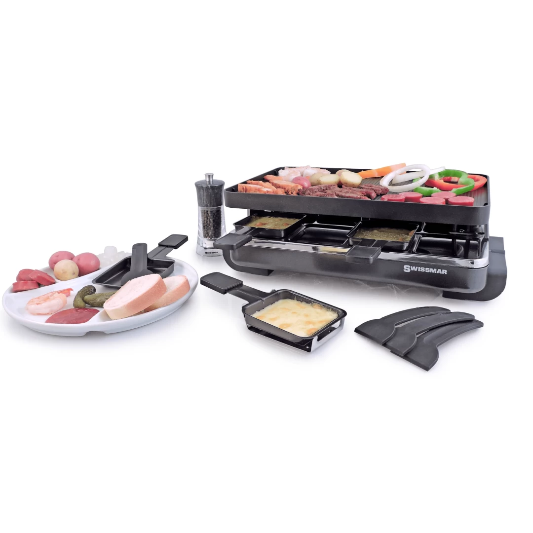 Ensemble à Raclette En Acier Inoxydable Et En Fonte D'aluminium - Classic Noir 5 Ensemble à Raclette En Acier Inoxydable Et En Fonte D'aluminium - Classic Noir – Image 3