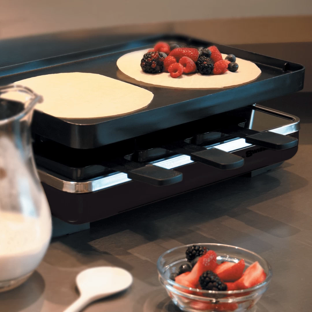 Ensemble à Raclette En Acier Inoxydable Et En Fonte D'aluminium - Classic Noir 6 Ensemble à Raclette En Acier Inoxydable Et En Fonte D'aluminium - Classic Noir – Image 4