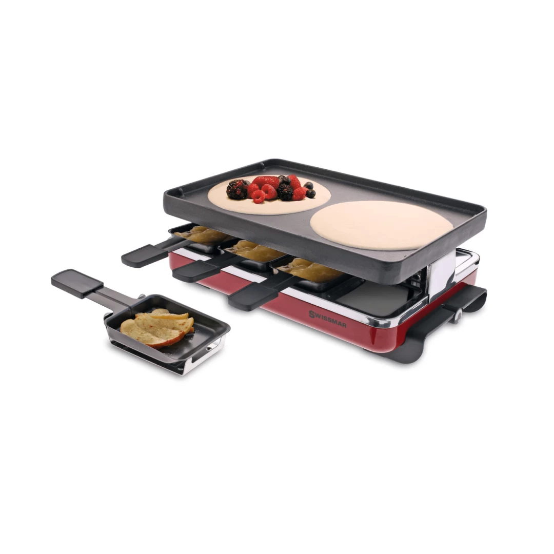 Ensemble à Raclette En Acier Inoxydable Et En Fonte - Classic Rouge 5 Ensemble à Raclette En Acier Inoxydable Et En Fonte - Classic Rouge – Image 3