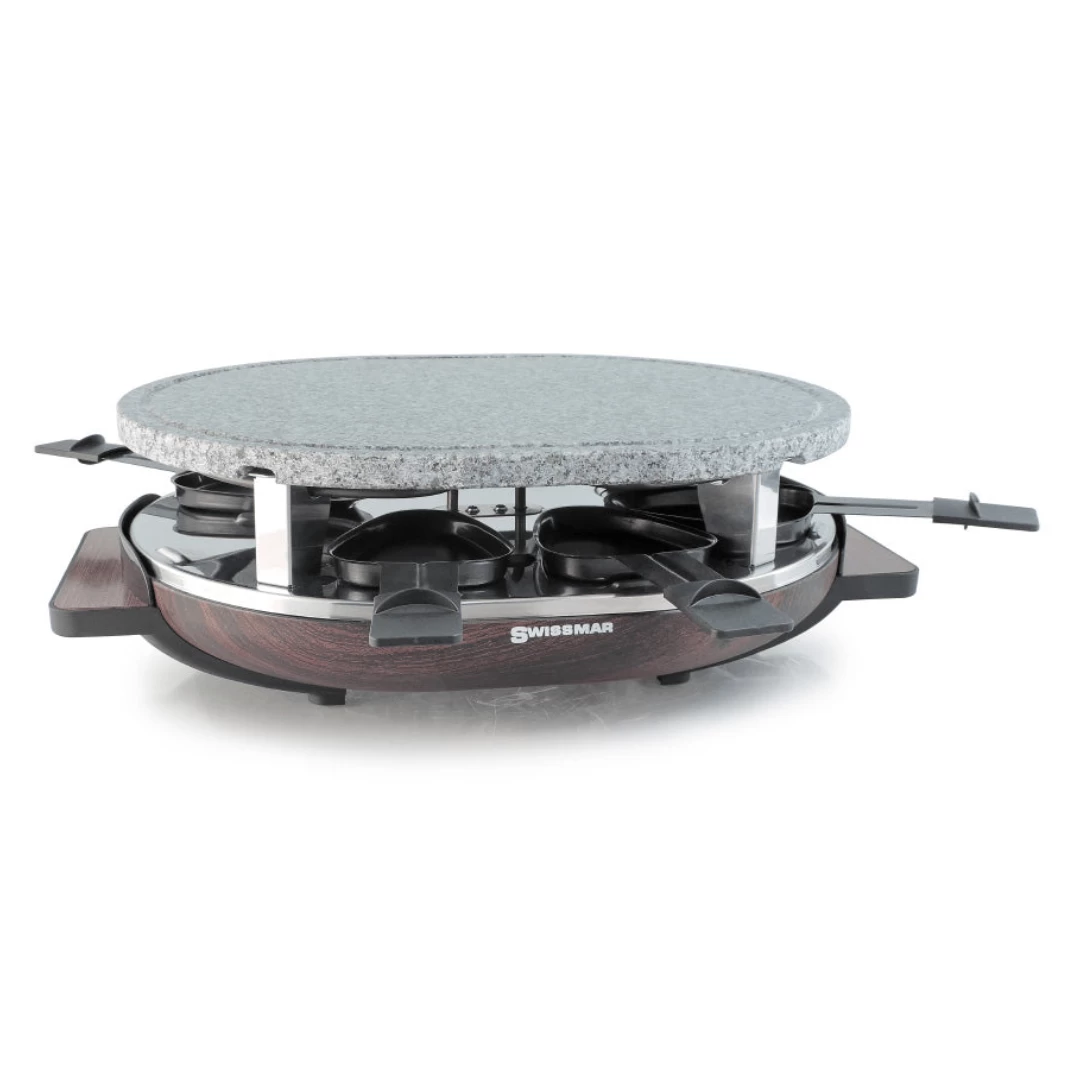 Ensemble à Raclette En Bois Et En Granit Matterhorn - 8 Personnes