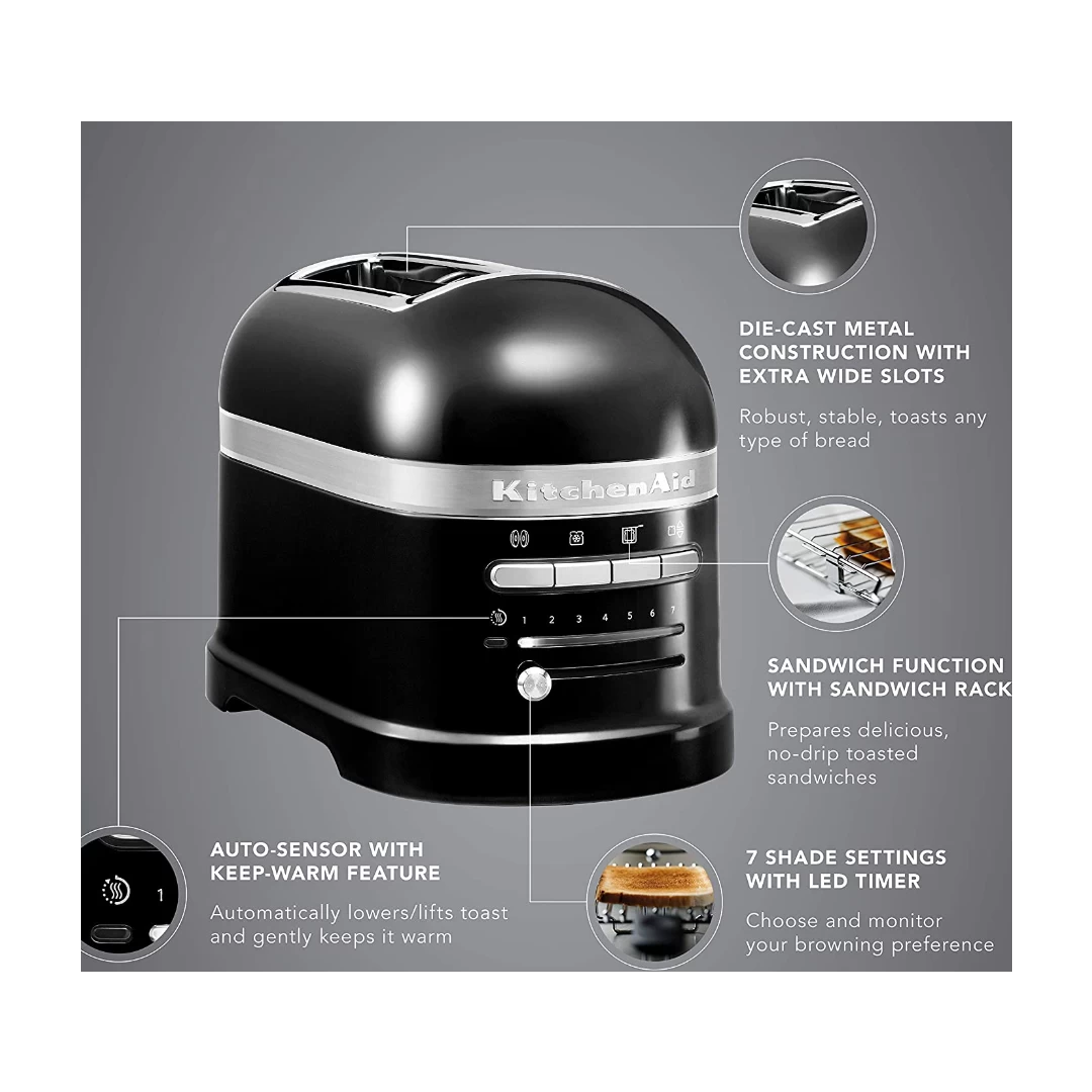KitchenAid Grille-pain Deux Fentes Pro Line - Noir 5 KitchenAid Grille-pain Deux Fentes Pro Line - Noir – Image 3
