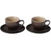 Le Creuset Ensemble 2 Tasses à Cappuccino Avec Soucoupes - Huître -Maison-Cuisine pg8000 05 7f 1