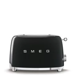 Smeg Grille-pain Deux Fentes 950W - Noir -Maison-Cuisine tsf01blus